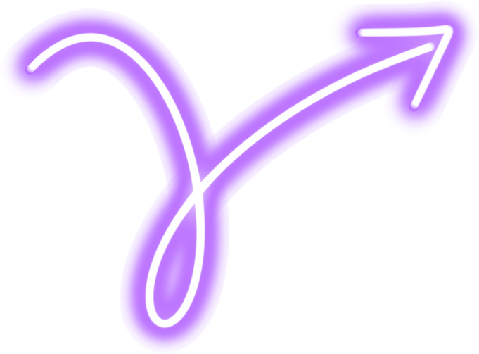 Purple neon swirl arrow